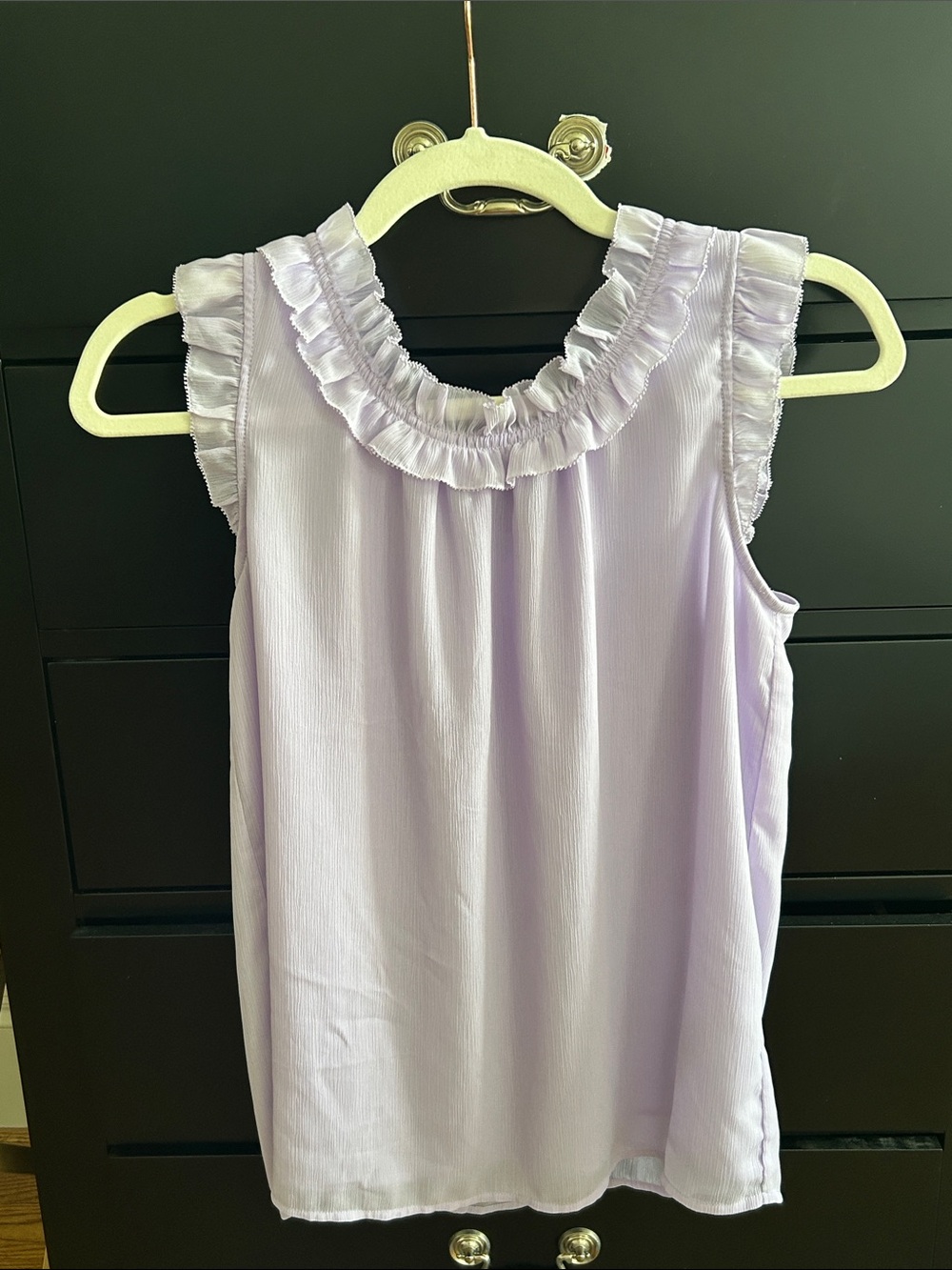 J. Crew Lavender Sleeveless Ruffle Neck Dress